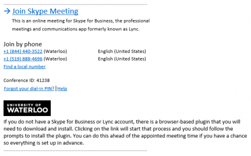 send an invite for a skype meeting mac mail